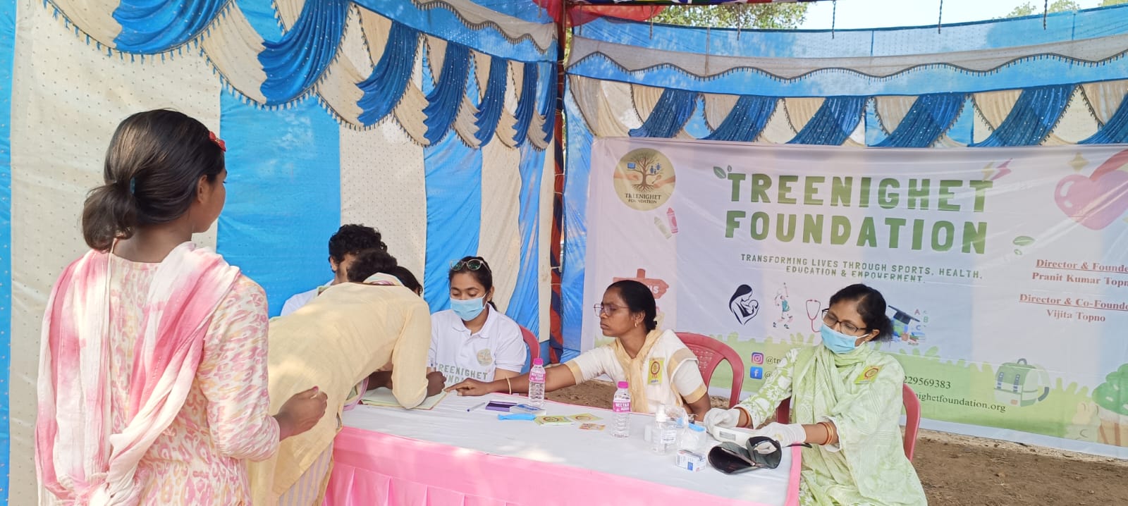 A Treenighet Foundation health camp in action